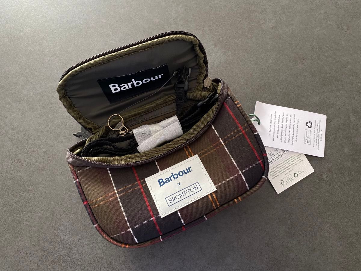 新品未使用〉ブロンプトン×バブアー コラボポーチ Barbour × Brompton