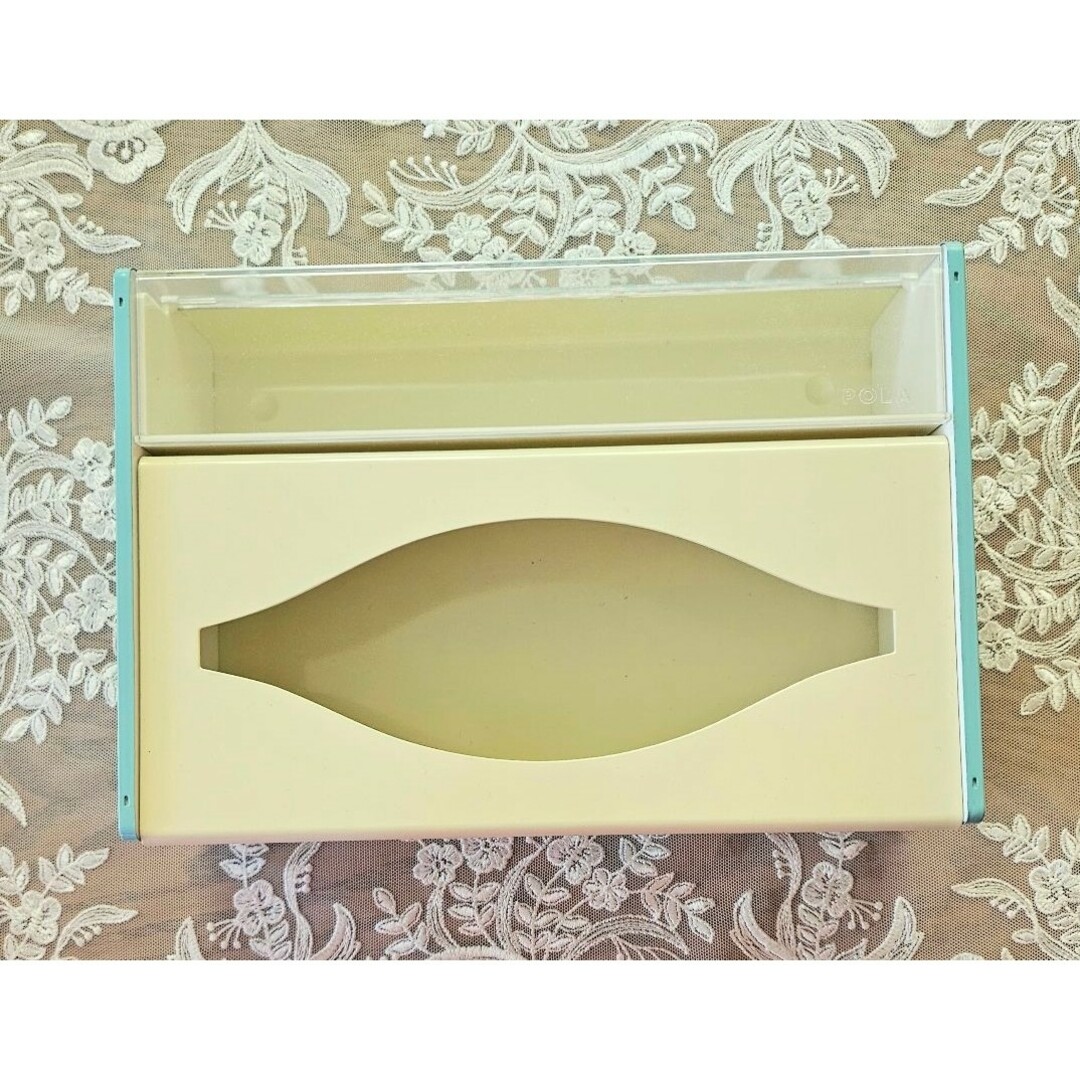 希少 昭和レトロ アンティーク POLA コットン ティッシュケース 新品の