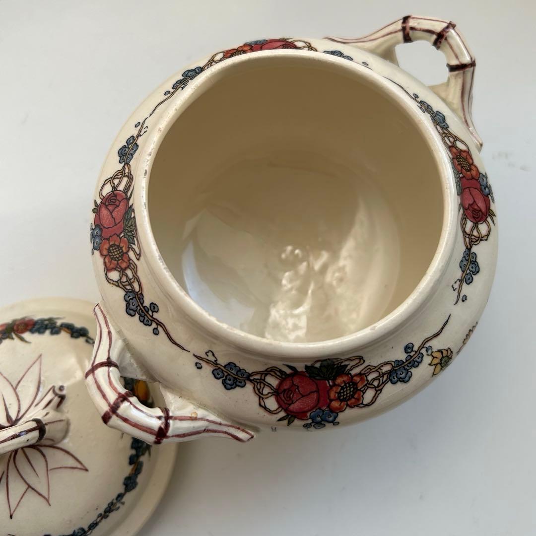 フランスアンティーク サルグミンヌ オベルネ シュガーポット